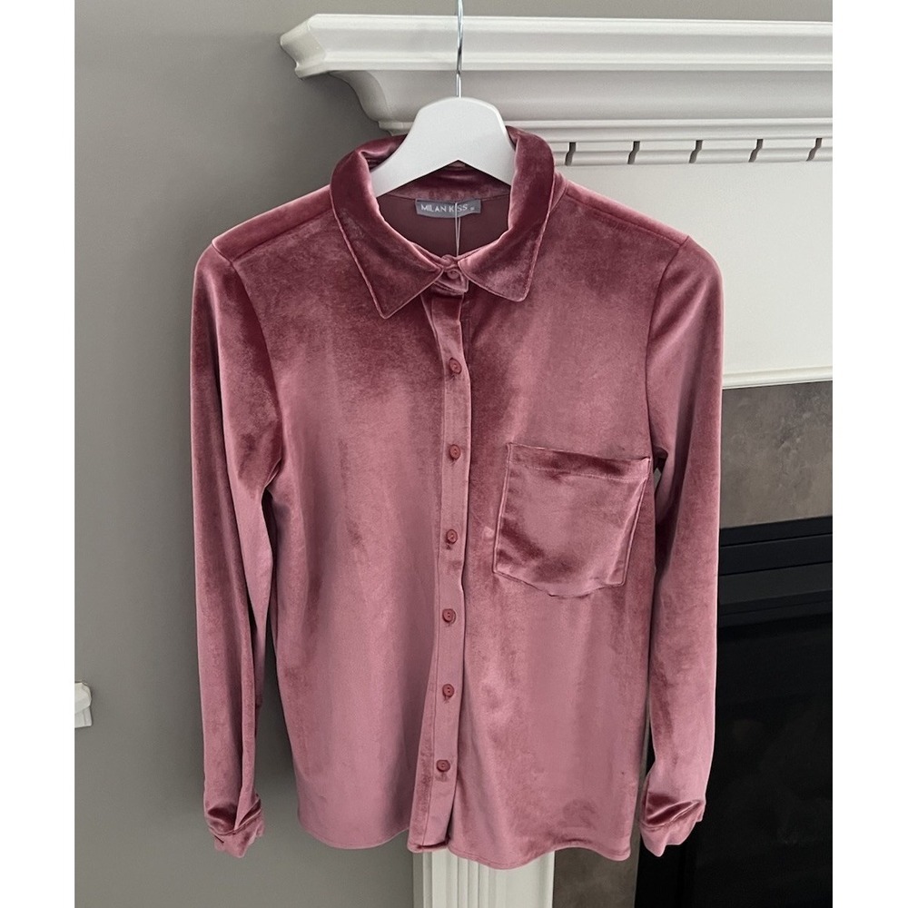 NWT Milan Kiss Button Down Collar Shirt Size S
